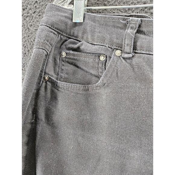 Just My Size Womens Pants Black Size 16W Cotton Blend Stretch Button Zip Pockets - Picture 12 of 12